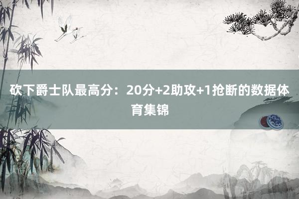 砍下爵士队最高分：20分+2助攻+1抢断的数据体育集锦