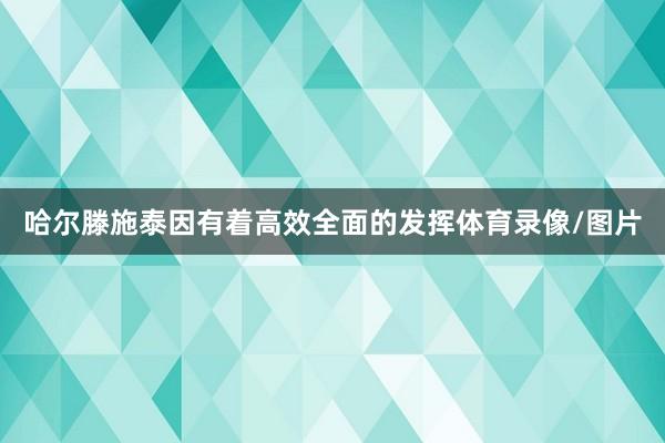 哈尔滕施泰因有着高效全面的发挥体育录像/图片